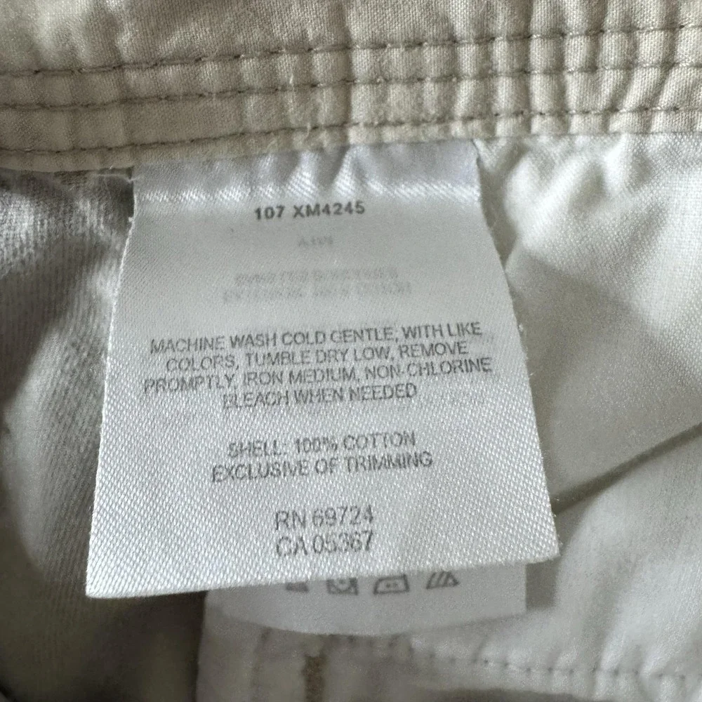 Columbia Cargo Shorts Mens 36 Beige Cotton Canvas XM4245 Outdoor Travel